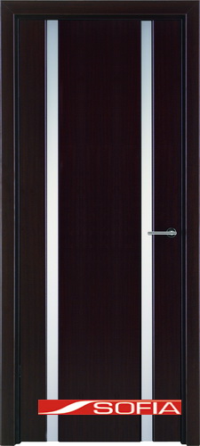 Межкомнатная шпонированная дверь SOFIA Венге ламинат (05) 05.02 600 со стеклом