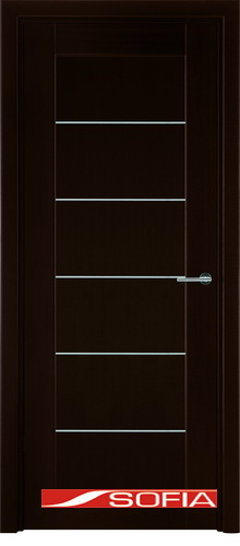 Межкомнатная шпонированная дверь SOFIA Венге шпон (06) 06.06 600 глухая