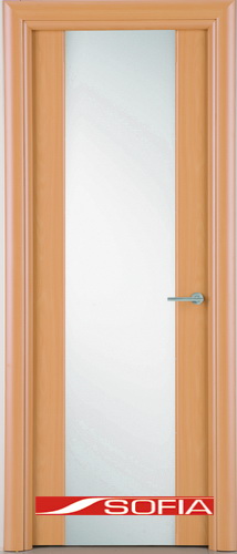 Межкомнатная шпонированная дверь SOFIA Бук (07) 07.01 600 со стеклом