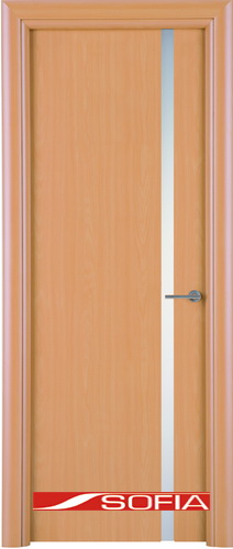 Межкомнатная шпонированная дверь SOFIA Бук (07) 07.04 600 со стеклом
