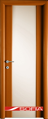 Межкомнатная шпонированная дверь SOFIA Золотистый дуб (10) 10.01 600 со стеклом