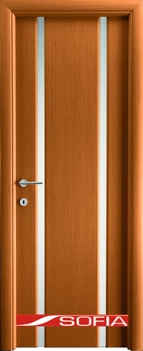 Межкомнатная шпонированная дверь SOFIA Золотистый дуб (10) 10.02 600 со стеклом