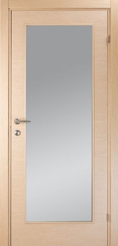 Межкомнатная шпонированная дверь Mario Rioli Linea Беленый дуб 101 636 мм со стеклом