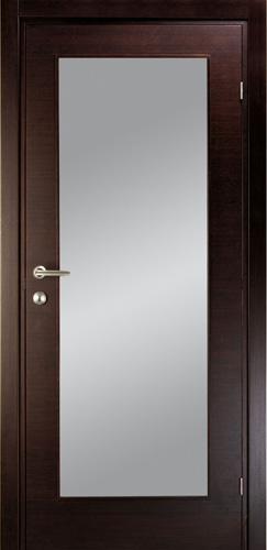 Межкомнатная шпонированная дверь Mario Rioli Linea Венге 101 636 мм со стеклом