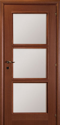 Межкомнатная шпонированная дверь Mario Rioli Primo Amore Тонированный дуб 103 636 мм со стеклом