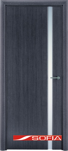 Межкомнатная шпонированная дверь SOFIA Седой дуб (14) 14.04 600 со стеклом