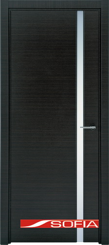 Межкомнатная шпонированная дверь SOFIA Серый клен (18) 18.04 600 со стеклом