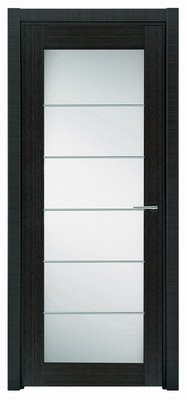 Межкомнатная шпонированная дверь SOFIA Серый клен (18) 18.05 600 со стеклом