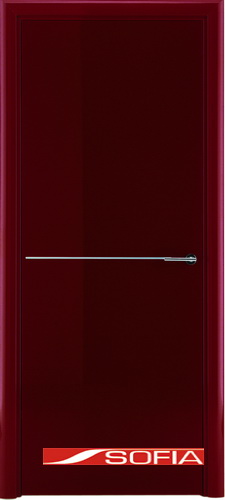 Межкомнатная шпонированная дверь SOFIA Красный лак (77) 77.08 600 глухая