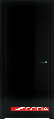 Межкомнатная шпонированная дверь SOFIA Черный лак (79) 79.07 700 глухая