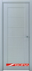 Межкомнатная шпонированная дверь SOFIA Алюминий (02) 02.06 600 глухая