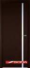 Межкомнатная шпонированная дверь SOFIA Венге шпон (06) 06.04 600 со стеклом